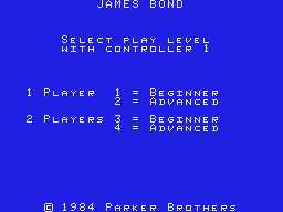 007 James Bond title screen for Colecovision
